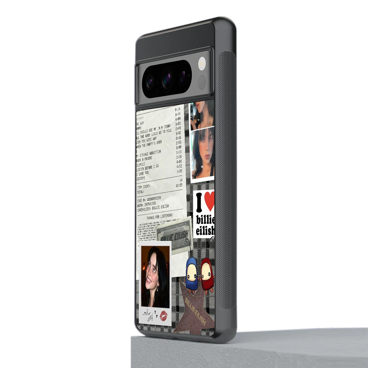 Billie Eilish stylish phone case for google pixel 8 pro | glossy glass and slim fit