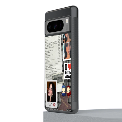 Billie Eilish stylish phone case for google pixel 8 pro | glossy glass and slim fit