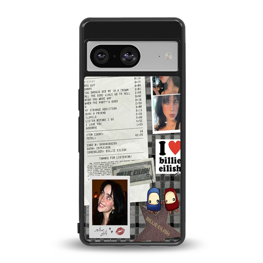 Billie Eilish back phone cover | glass case for google pixel 8