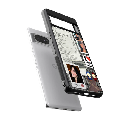 Billie Eilish sleek google pixel 8 cover with tempered glass back and TPU edges