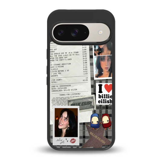 Billie Eilish back phone cover | glass case for google pixel 9