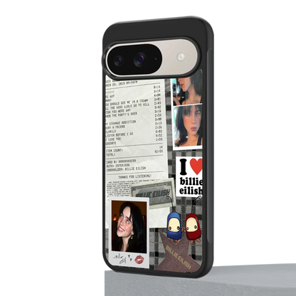 Billie Eilish google pixel 9 mobile cover | shockproof glass phone case