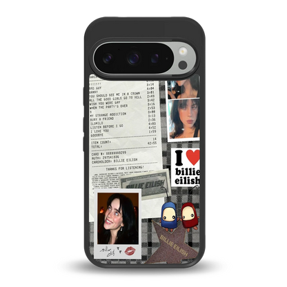 Billie Eilish back phone cover | glass case for google pixel 9 pro xl