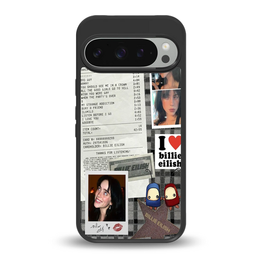 Billie Eilish back phone cover | glass case for google pixel 9 pro xl