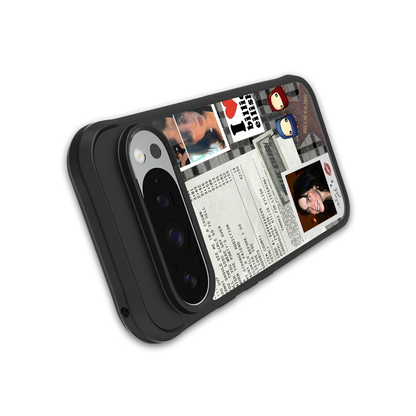 Billie Eilish stylish phone case for google pixel 9 pro | glossy glass and slim fit