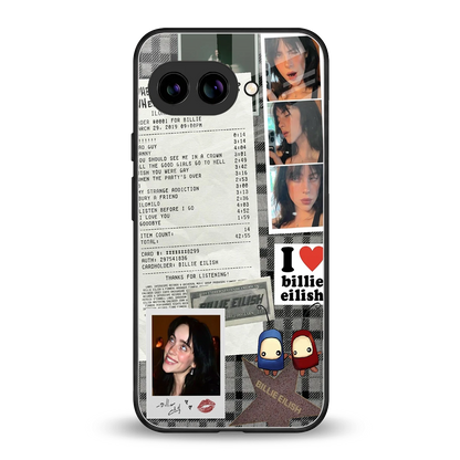 Billie Eilish back phone cover | glass case for google pixel 10a