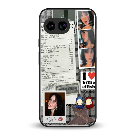 Billie Eilish back phone cover | glass case for google pixel 10a