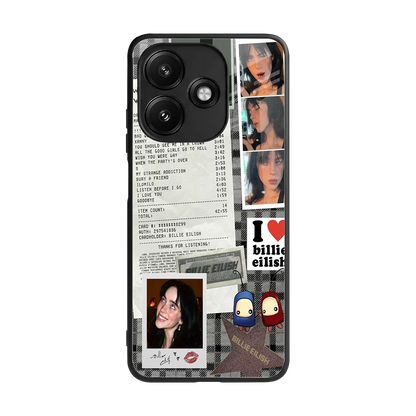 Billie Eilish back phone cover | glass case for redmi 12 5g