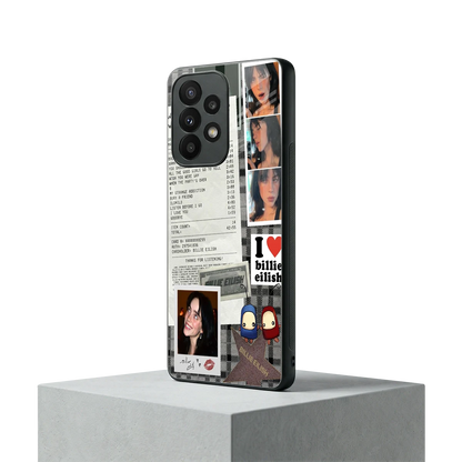 Billie Eilish samsung galaxy a23 mobile cover | shockproof glass phone case