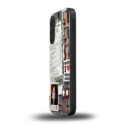 Billie Eilish samsung galaxy a56 5g mobile cover | shockproof glass phone case