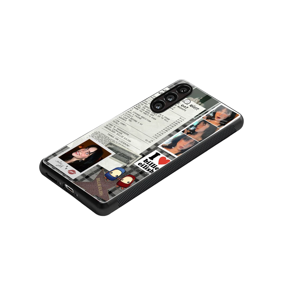 Billie Eilish stylish phone case for samsung galaxy a56 5g | glossy glass and slim fit