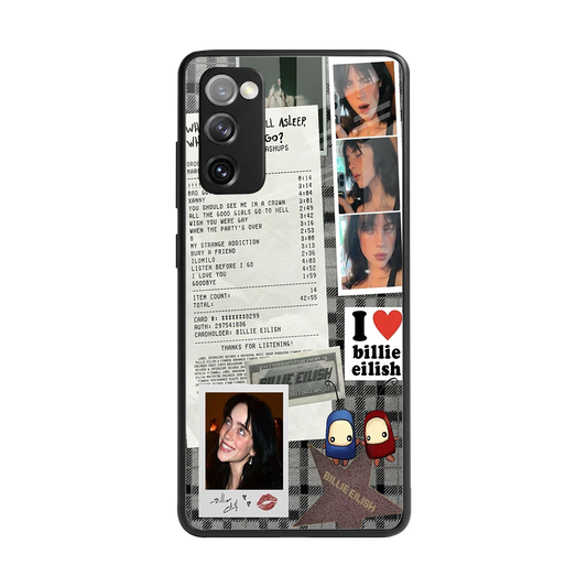 Billie Eilish back phone cover | glass case for samsung galaxy s20 fe