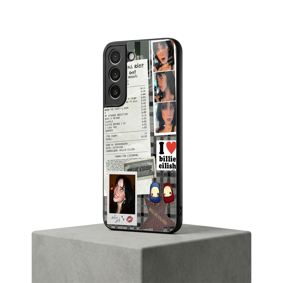 Billie Eilish samsung galaxy s22 mobile cover | shockproof glass phone case
