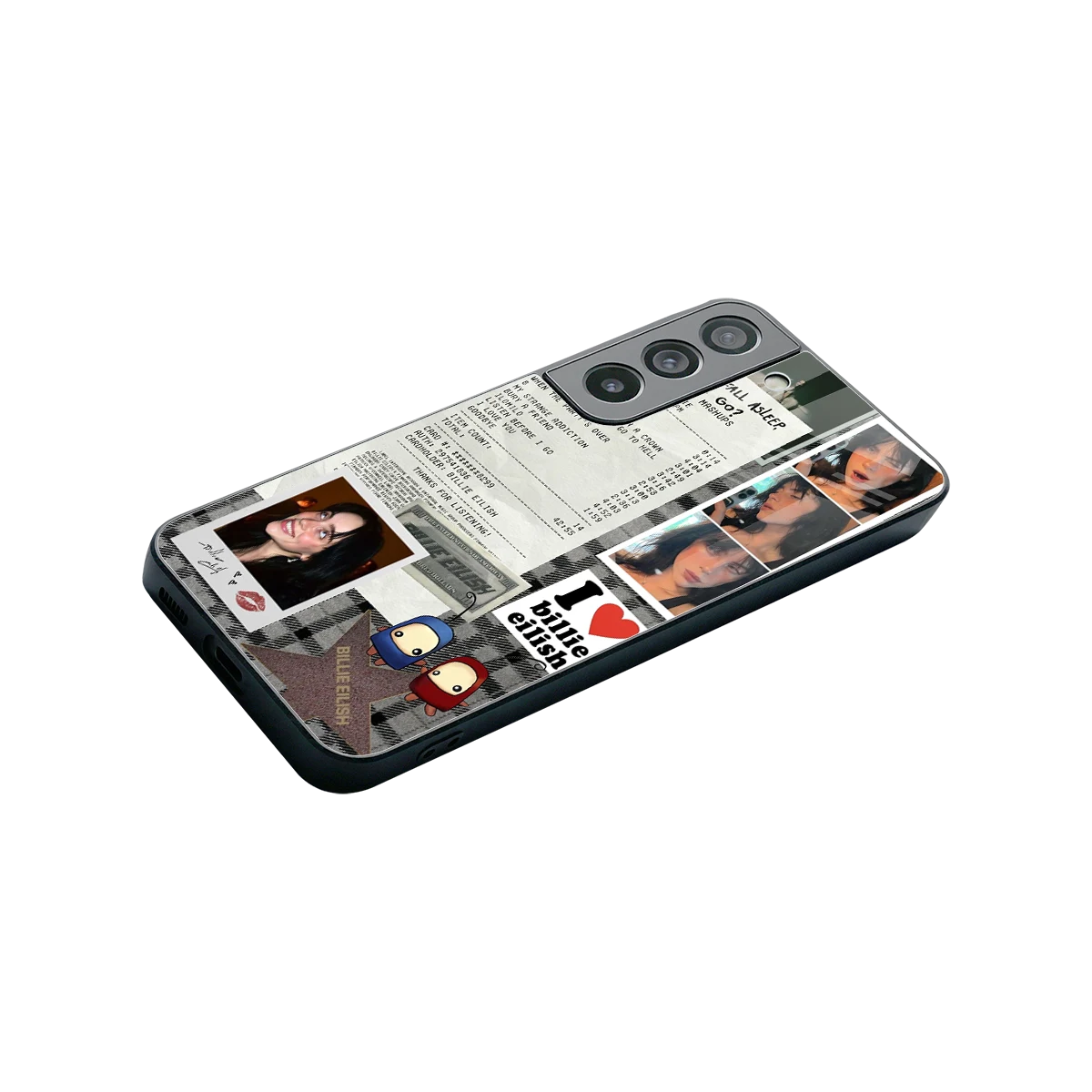 Billie Eilish stylish phone case for samsung galaxy s22 | glossy glass and slim fit