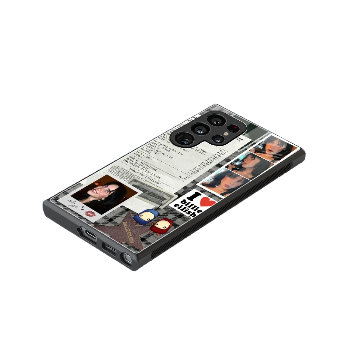 Billie Eilish stylish phone case for samsung galaxy s24 ultra | glossy glass and slim fit