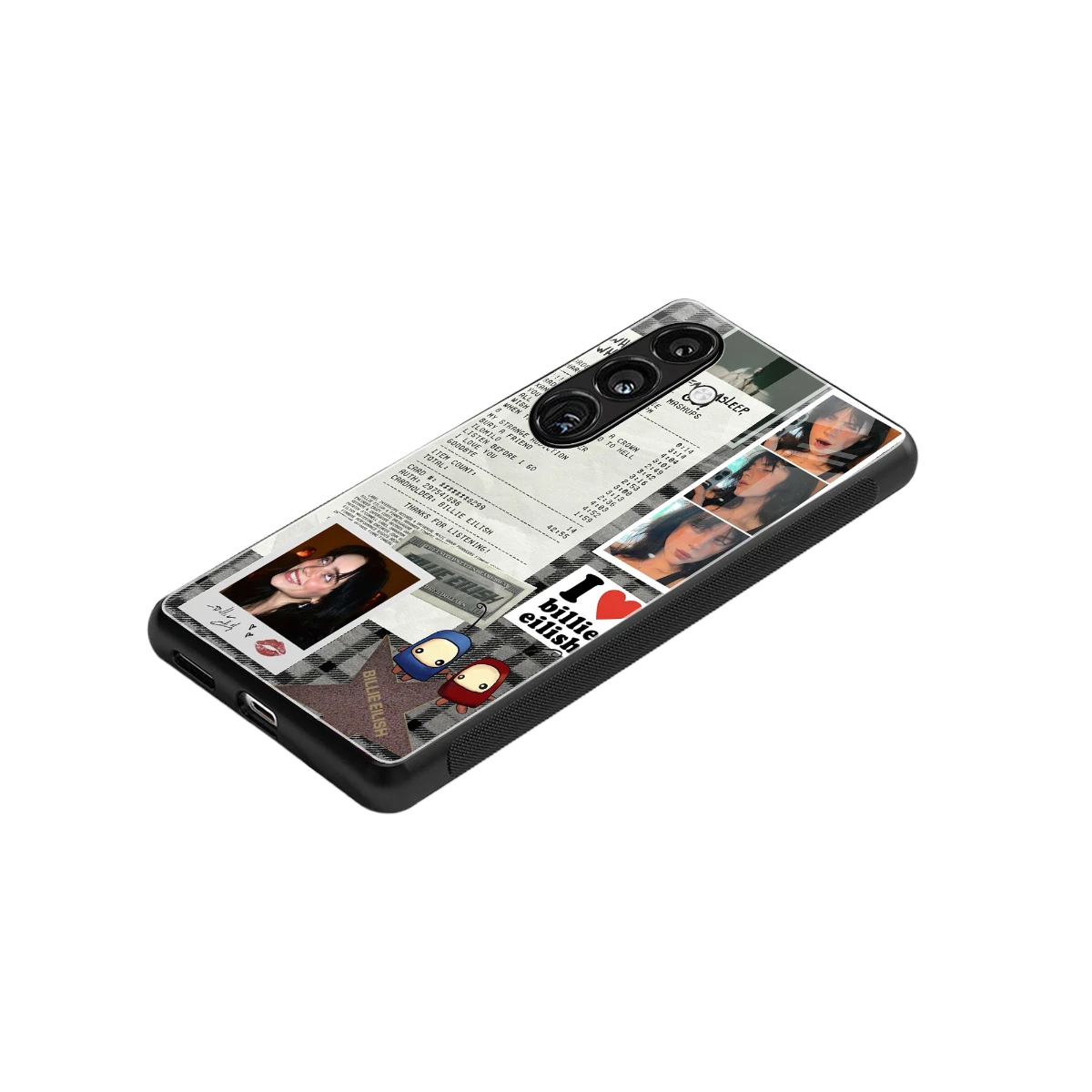 Billie Eilish stylish phone case for samsung galaxy s25 | glossy glass and slim fit