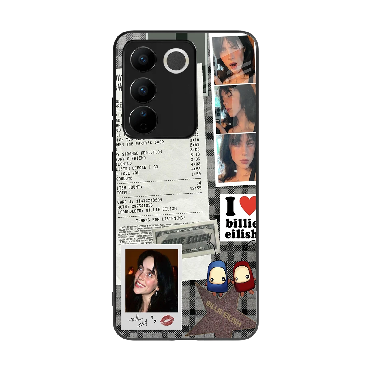 Billie Eilish back phone cover | glass case for vivo v27 5g