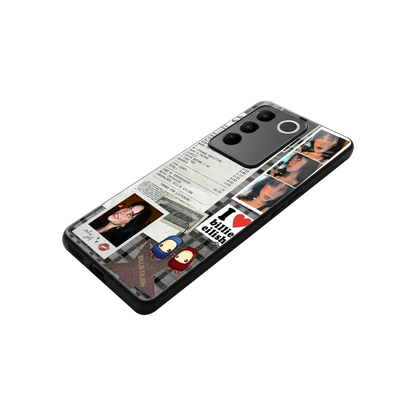 Billie Eilish stylish phone case for vivo v27 5g | glossy glass and slim fit