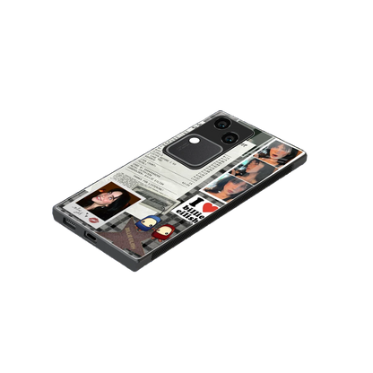 Billie Eilish stylish phone case for vivo v30 | glossy glass and slim fit