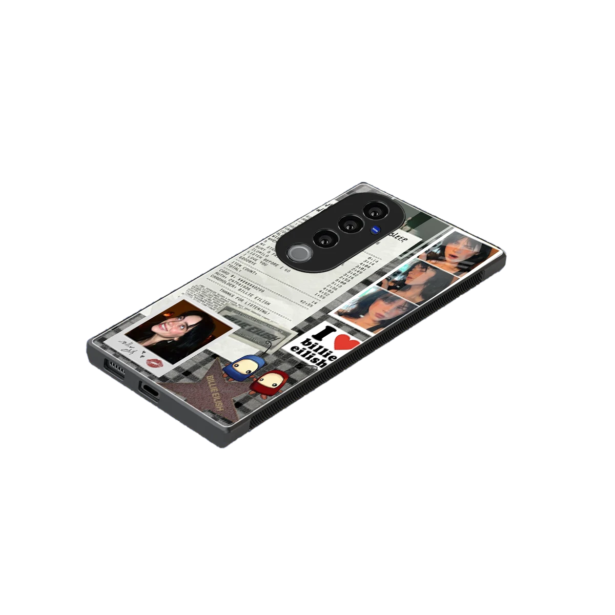 Billie Eilish stylish phone case for vivo v40 pro | glossy glass and slim fit