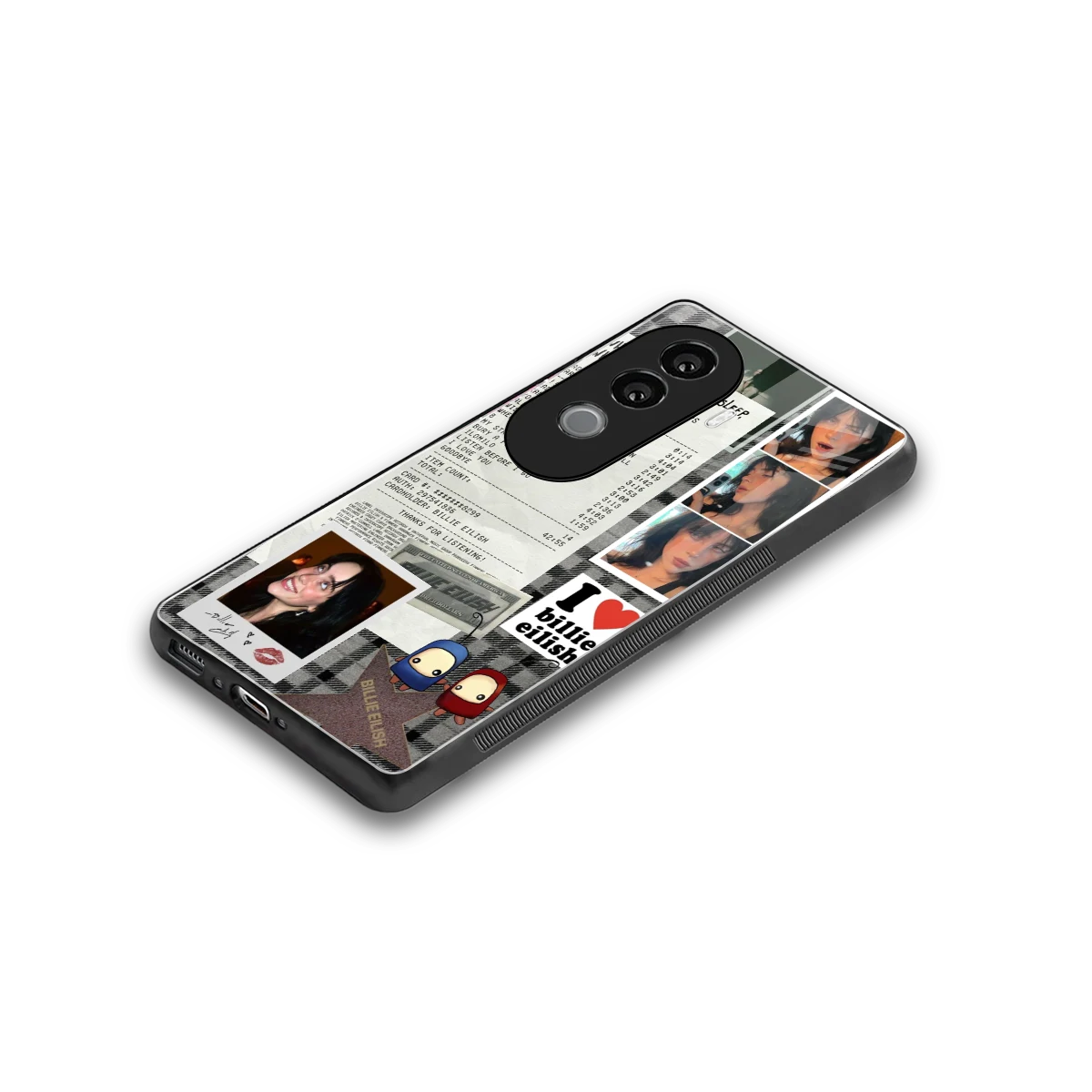 Billie Eilish stylish phone case for vivo v40e | glossy glass and slim fit