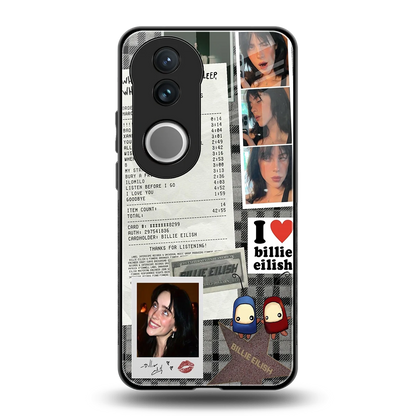 Billie Eilish back phone cover | glass case for vivo v50