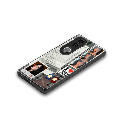 Billie Eilish stylish phone case for vivo v50 | glossy glass and slim fit