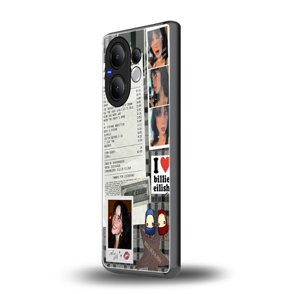 Billie Eilish vivo v60 mobile cover | shockproof glass phone case