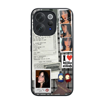 Billie Eilish back phone cover | glass case for vivo v70
