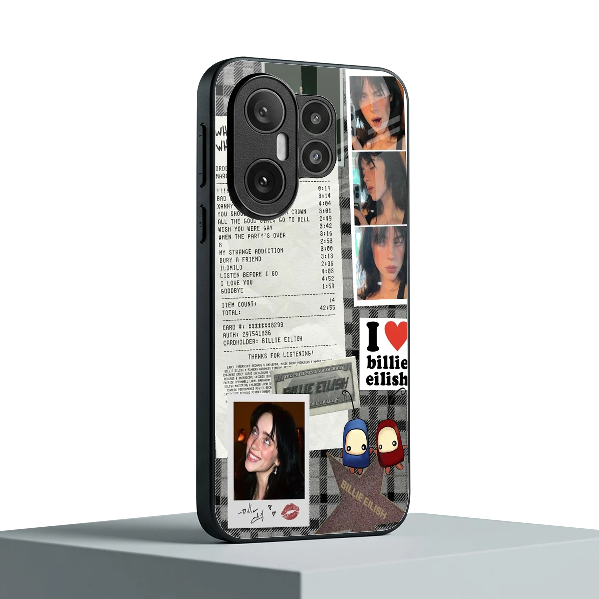 Billie Eilish vivo x200 fe mobile cover | shockproof glass phone case