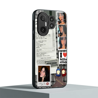 Billie Eilish vivo x200 fe mobile cover | shockproof glass phone case