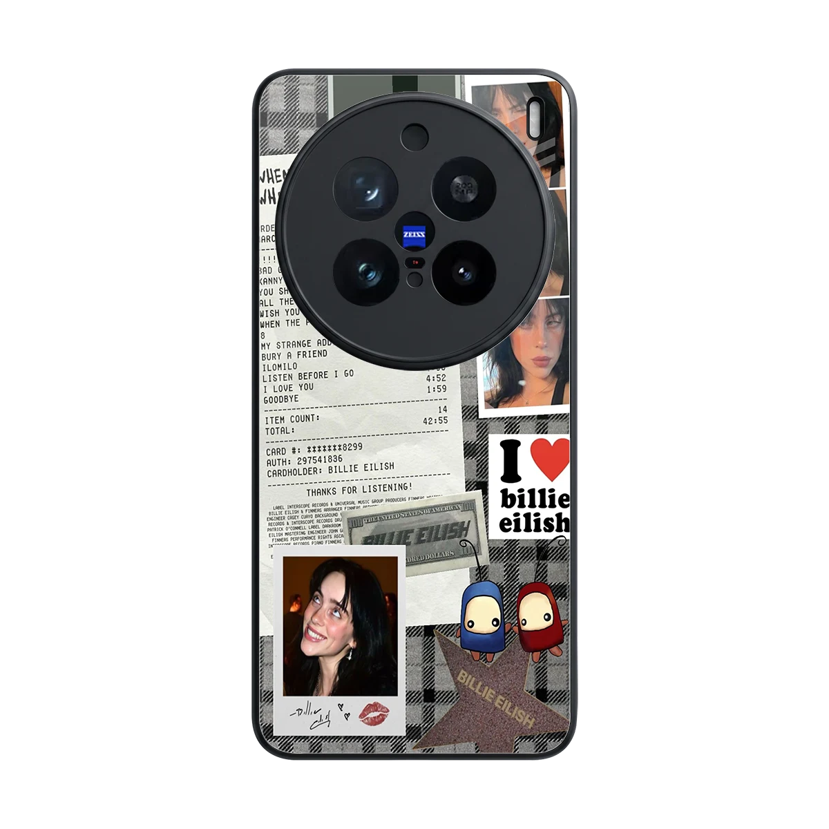 Billie Eilish back phone cover | glass case for vivo x200 pro