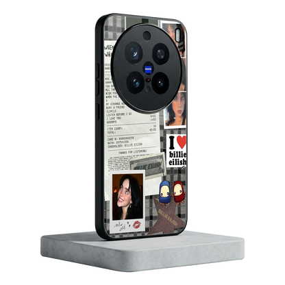 Billie Eilish vivo x200 pro mobile cover | shockproof glass phone case