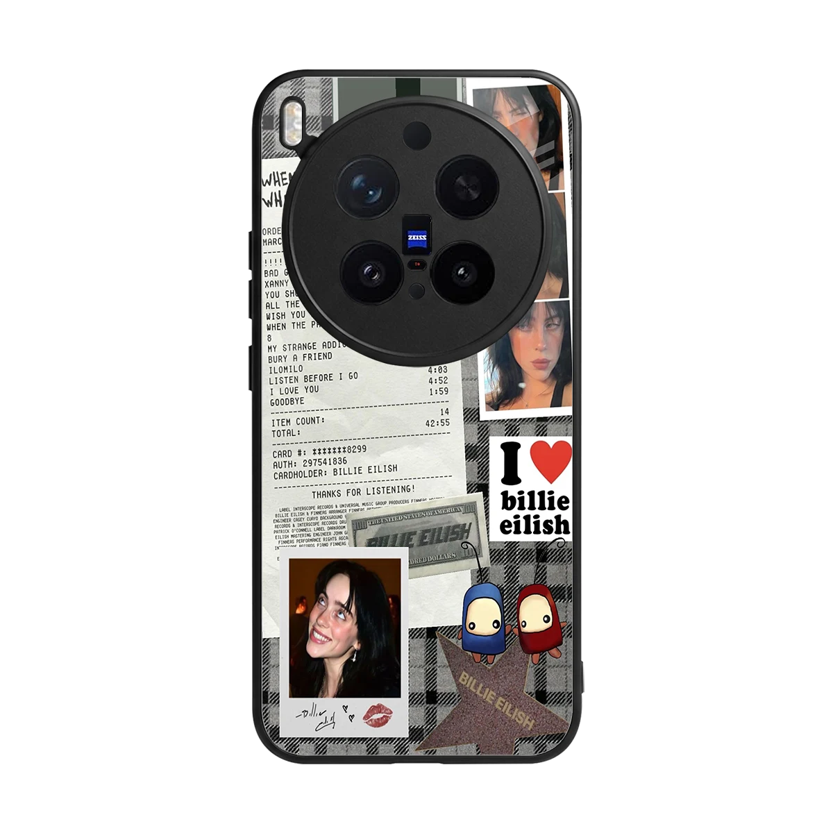 Billie Eilish back phone cover | glass case for vivo x300 pro