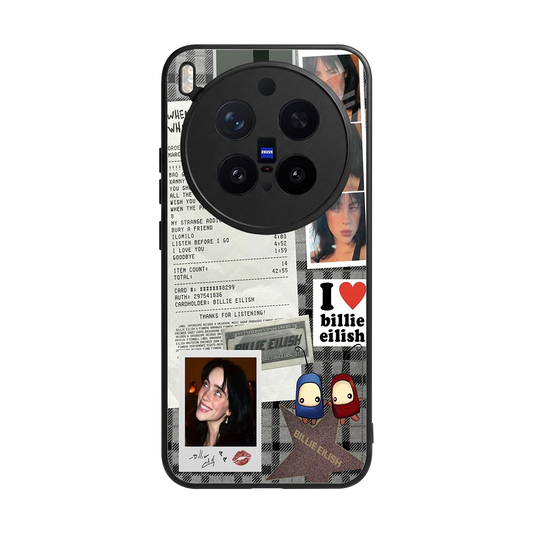 Billie Eilish back phone cover | glass case for vivo x300 pro