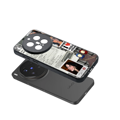 Billie Eilish sleek vivo x300 pro cover with tempered glass back and TPU edges
