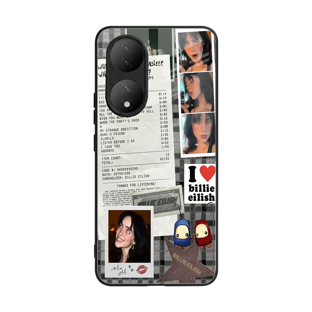 Billie Eilish back phone cover | glass case for Vivo-y100