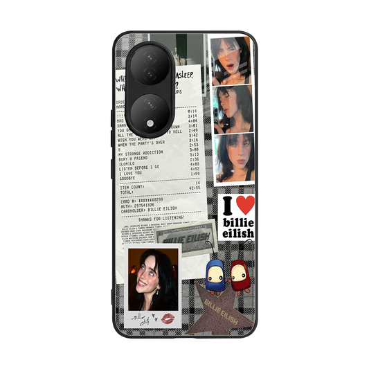 Billie Eilish back phone cover | glass case for Vivo-y100