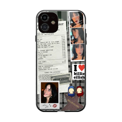 Billie Eilish back phone cover | glass case for iphone 12