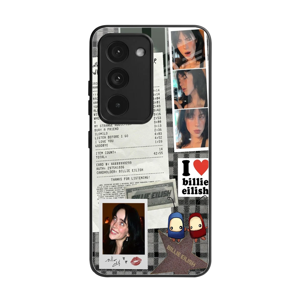Billie Eilish back phone cover | glass case for redmi 15 5g