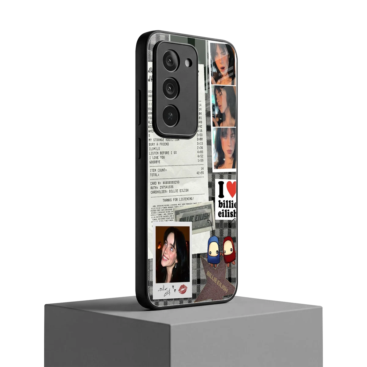 Billie Eilish redmi 15 5g mobile cover | shockproof glass phone case
