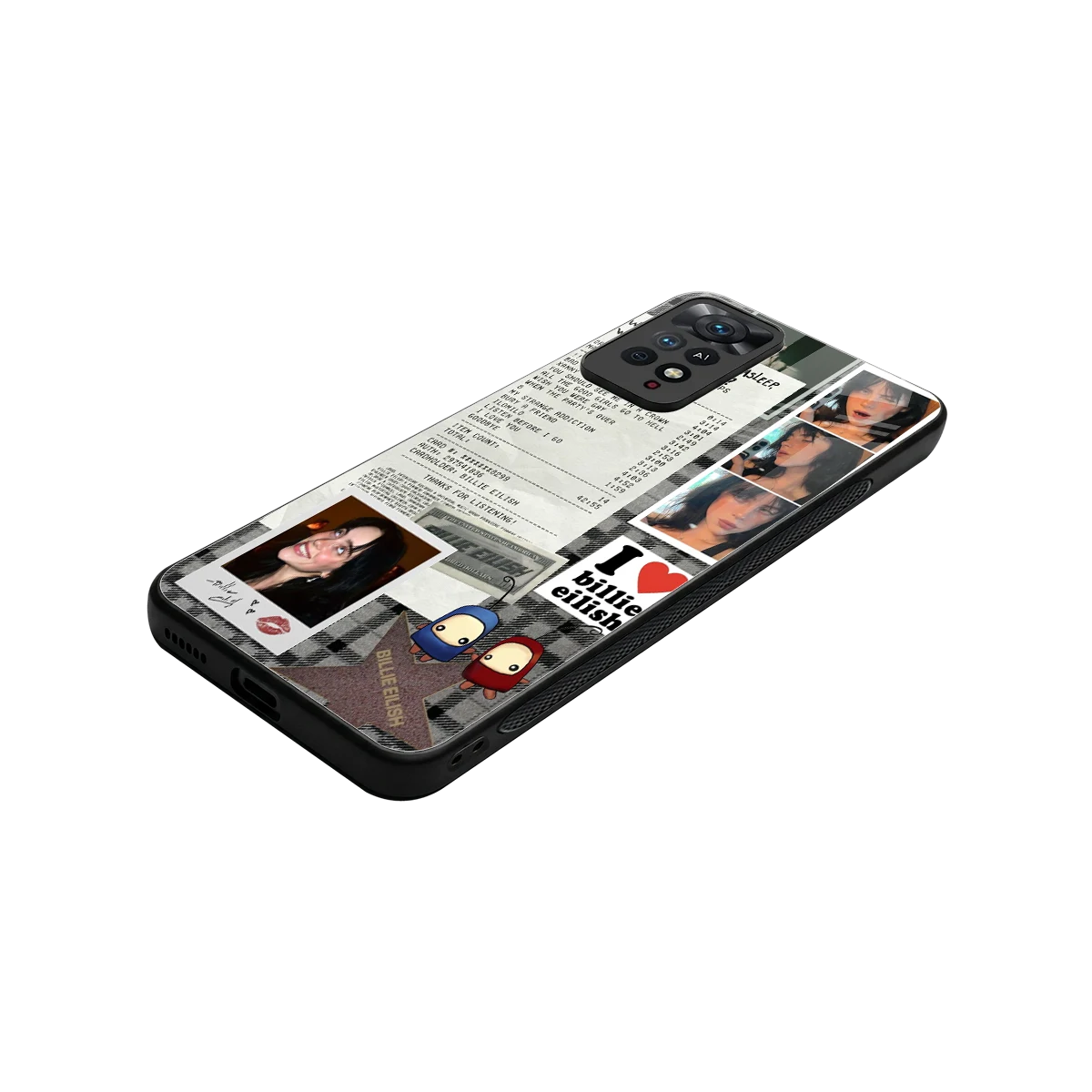 Billie Eilish stylish phone case for redmi note 11 pro | glossy glass and slim fit