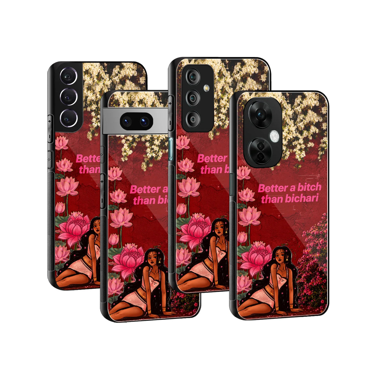 Stylish Glass Back Case for All Smartphones iPhone, Samsung, OnePlus, Pixel, Redmi, Oppo, Vivo, Motorola