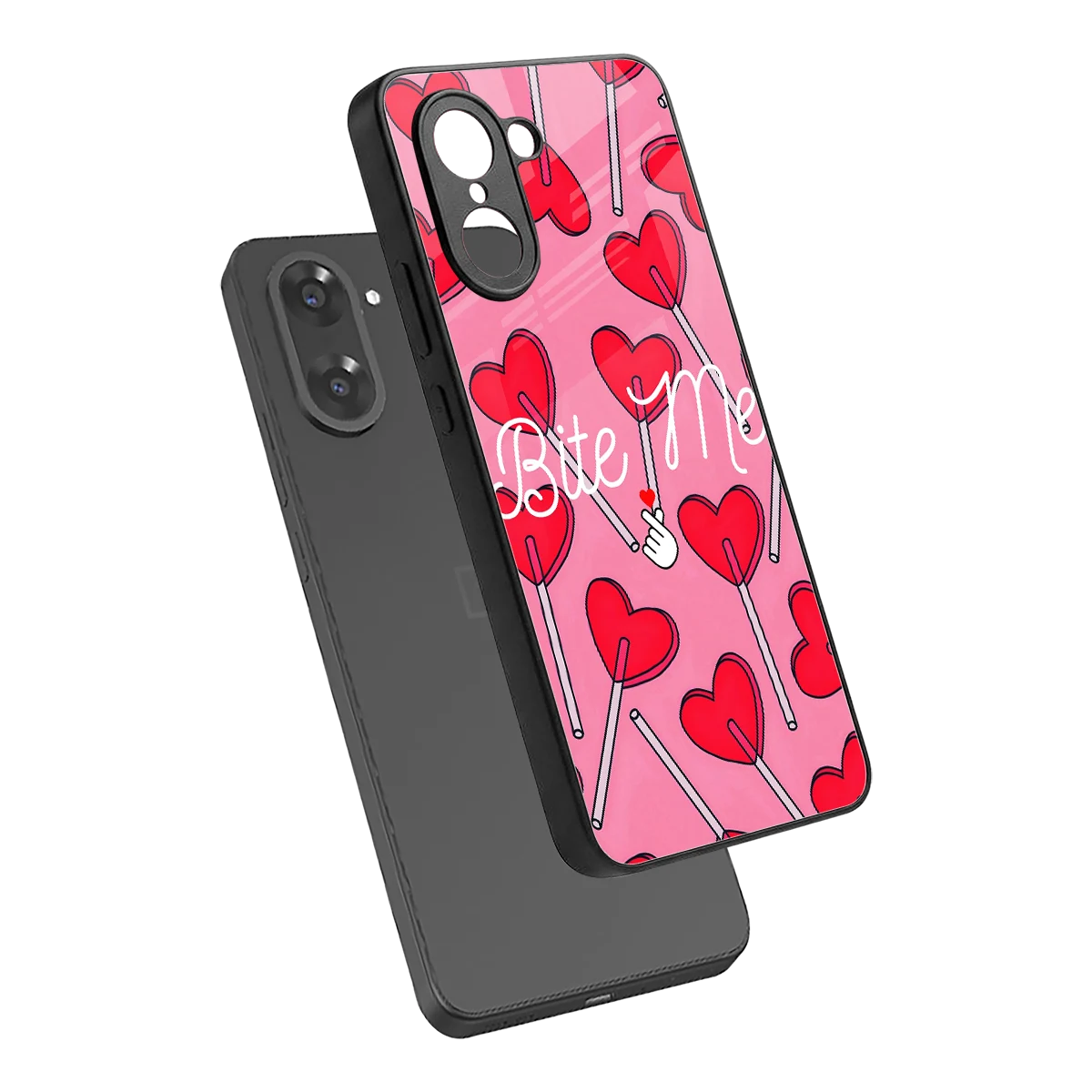 Bite Me sleek oneplus nord ce5 5g cover with tempered glass back and TPU edges