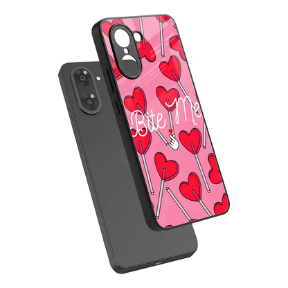 Bite Me sleek oneplus nord ce5 5g cover with tempered glass back and TPU edges