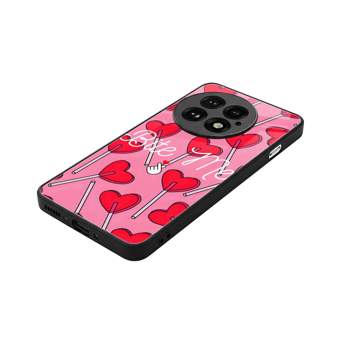 Bite Me stylish phone case for oneplus 13 | glossy glass and slim fit