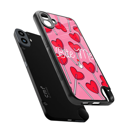 Bite Me sleek cmf nothing phone 1 cover with tempered glass back and TPU edges