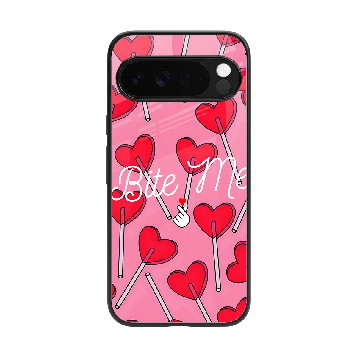 Bite Me back phone cover | glass case for google pixel 10 pro xl