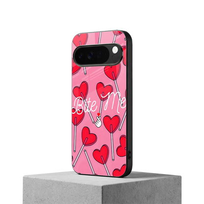 Bite Me google pixel 10 pro xl mobile cover | shockproof glass phone case