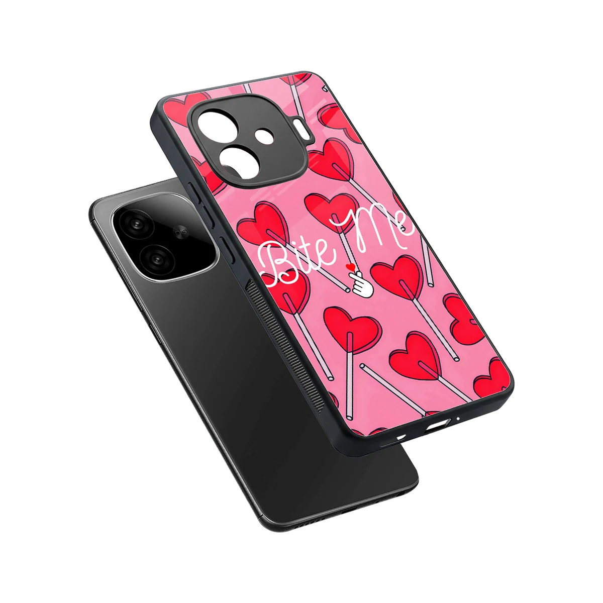 Bite Me sleek iqoo neo 10r 5g cover with tempered glass back and TPU edges